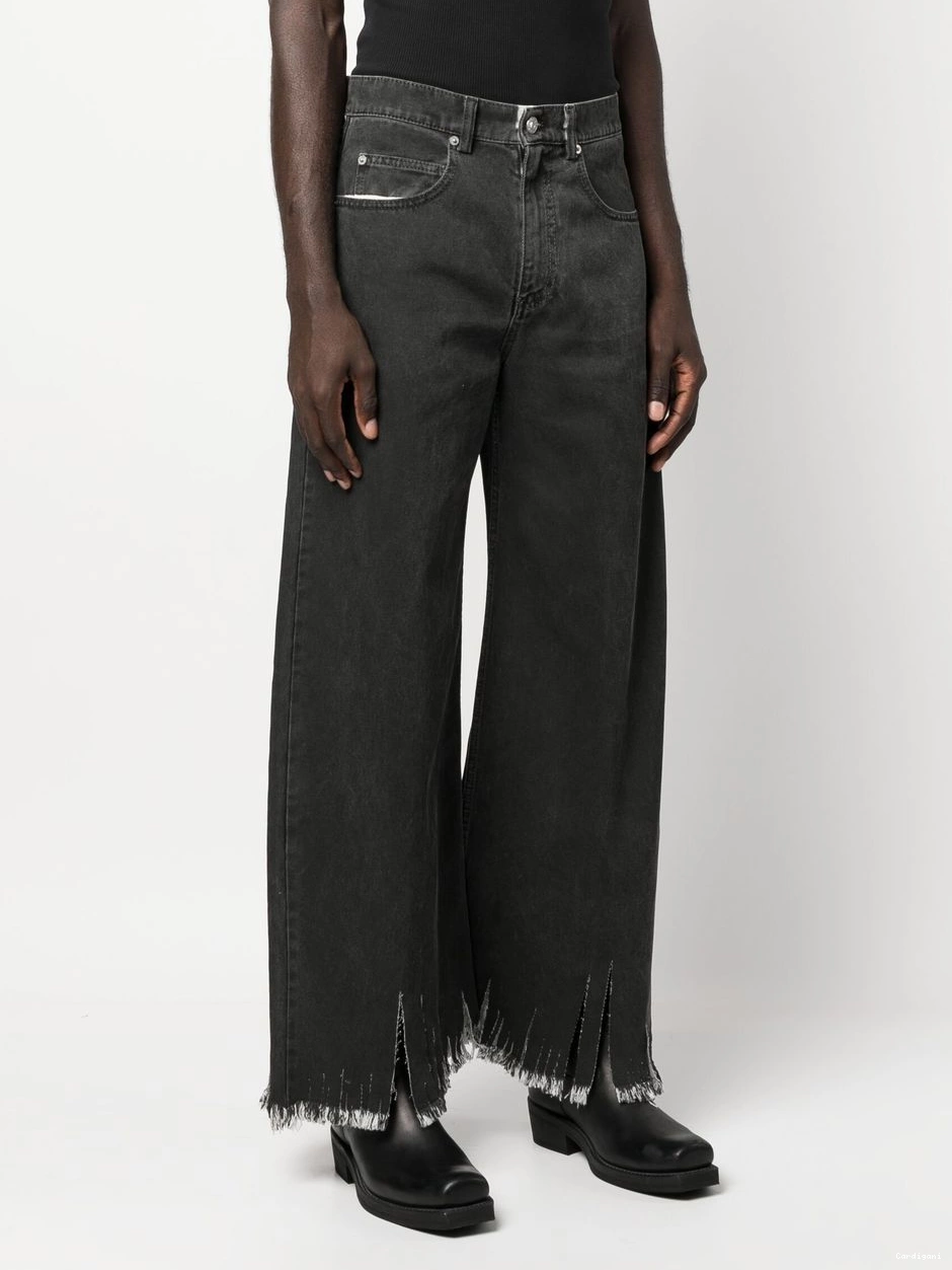 Affordable Women wide leg Alanui jeans fringed 0714